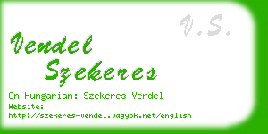 vendel szekeres business card